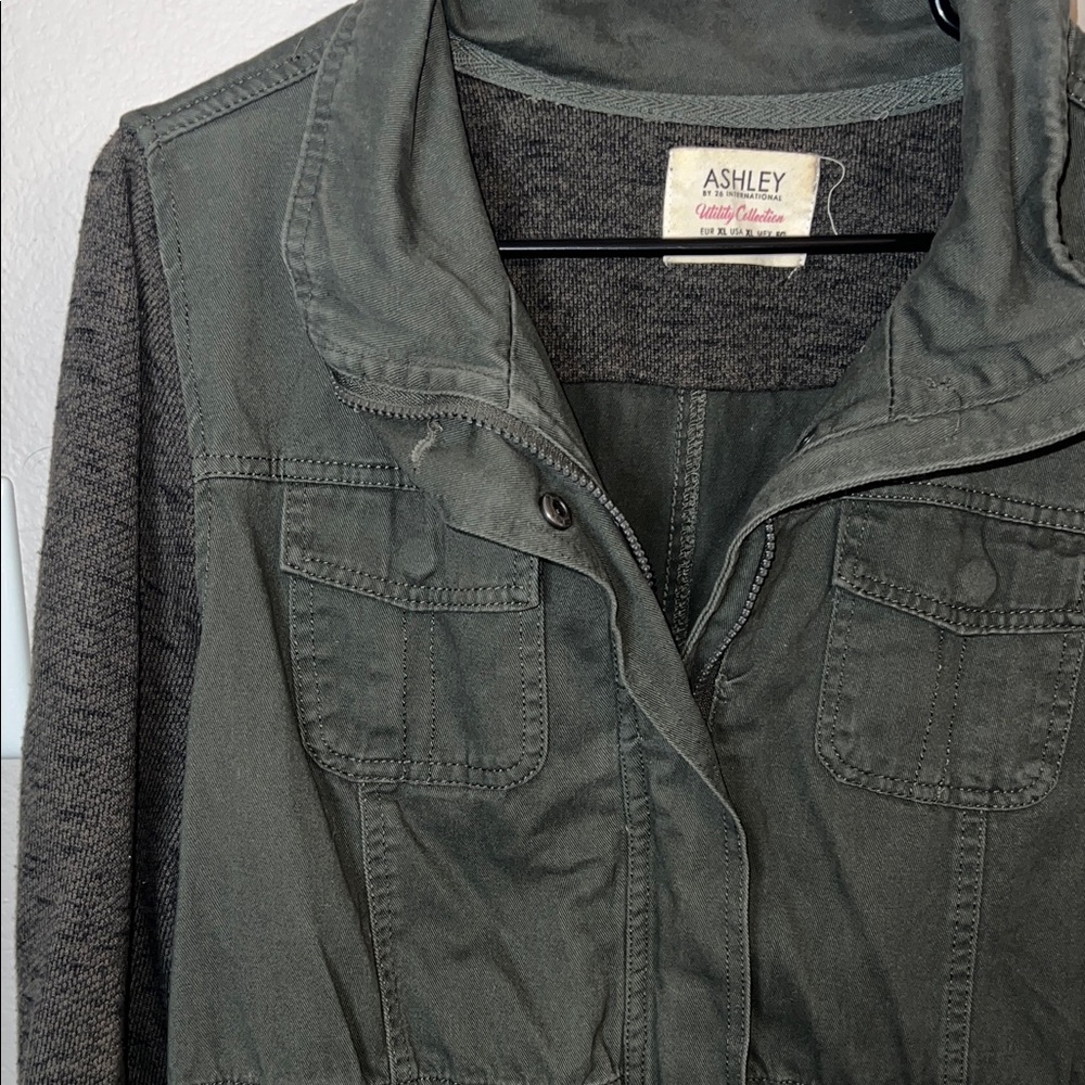 Ashley By 26 International Dark Green Utility Jacket - Picture 4 of 6